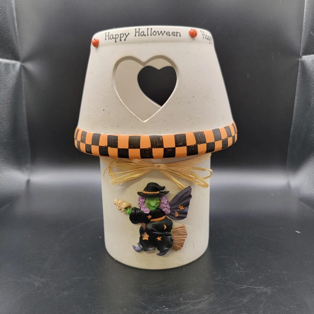 ORIGINAL BOX, Halloween Ceramic Candle Lamp 8